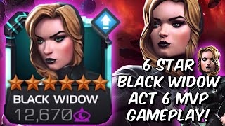 6 Star Black Widow Claire Voyant Level Up &amp; Act 6 Gameplay! - Marvel Contest of Champions
