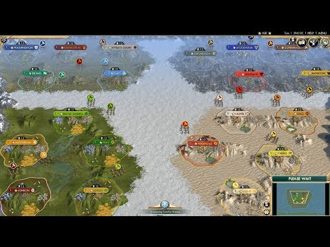 Civ 5 AI Only Timelapse: Battle of Biomes