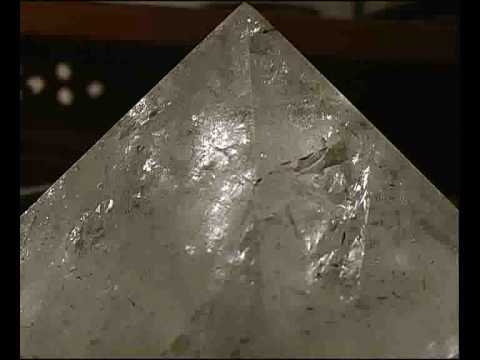Clear quartz crystal pyramid