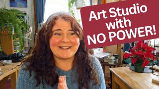 Painting Through a Winter Power Outage! ❄️ Art Studio Vlog