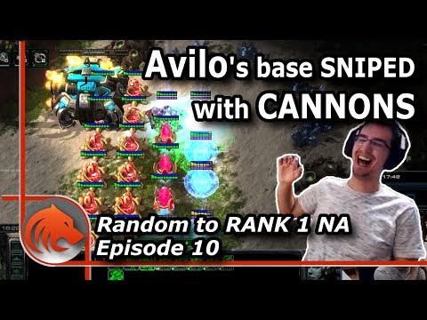 StarCraft 2: Killing Avilo's Base With Cannons?!