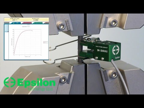 High-strength steel tensile test - short specimen (Epsilon Technology - Model 3442 extensometer)