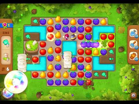 GardenScapes Level 2383 no boosters (17 moves)