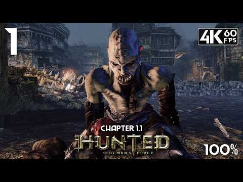 Hunted: The Demon's Forge (PC) - 4K60 Walkthrough (100%) Part 1 - Town Entrance