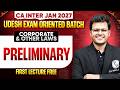 CA Inter Corporate Law: Exam Oriented Batch Intro & Preliminary Chapter