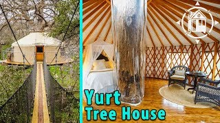 Romantic Yurt Tree House with Waterfall