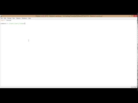 Python Tutorial 14 Random Words