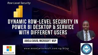 Dynamic Row-Level Security in Power BI Desktop & Service with different Users