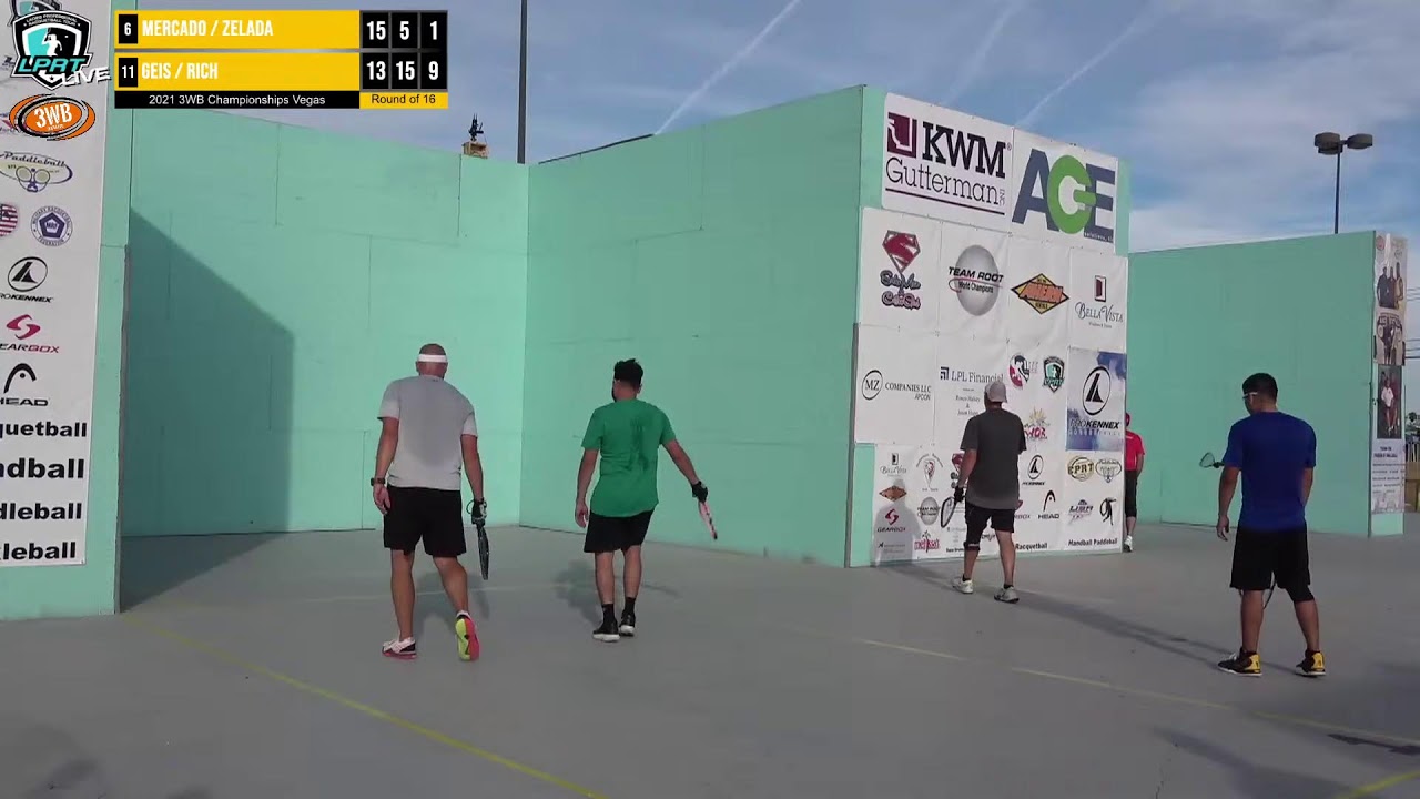 2021 3wb Championships - 3-wall Pro Doubles - 16s - Mercado/Zelada vs Geis/Rich