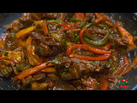 How to make Goat meat wetfry with vegetables.