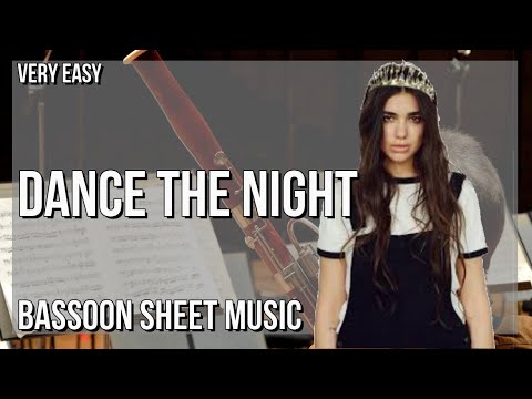 SUPER EASY Bassoon Sheet Music: How to play Dance The Night  by Dua Lipa