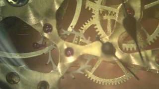 Arnex skeleton pocket watch movement