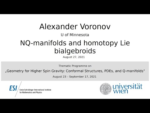 Alexander Voronov - NQ-manifolds and homotopy Lie bialgebroids
