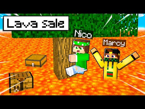 MINECRAFT BUT THE LAVA RISING EVERY SECOND!