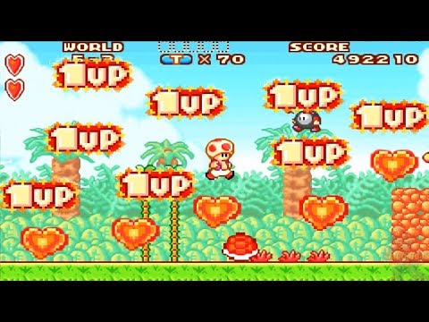 Super Mario Bros 2 HD REMAKE 100% WORLD 5: 99 LIVES Part 2 (Amazing NEW Graphics)