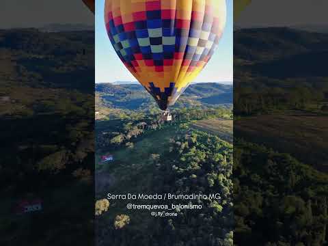 Voar de balão na serra da moeda em Minas Gerais Belo Horizonte