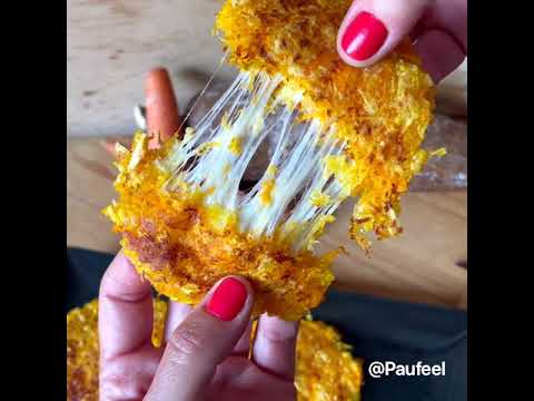 Tortitas sin harina! Rellenas de queso. SOLO 3 ingredientes!!
