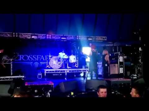 Tatsuya Amano of Crossfaith soundchecks, Reading festival UK 2016