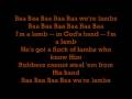 Baa we're lambs Lyrics - video
