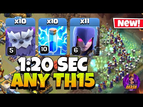 TH15 Yeti Which Attack With 10 Zap Spell !! Best TH15 Attack Strategy (Clash of Clans)