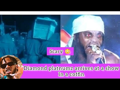 diamond platnumz arrives at a show in a coffin!!!