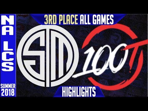 TSM vs 100 Highlights ALL GAMES | NA LCS Playoffs 3rd Place Summer 2018 | Team Solomid v 100 Thieves