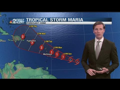 Tropical Storm Maria: 5 p.m. Saturday update
