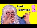 Granny McDonalds Squid And Seaweed Snack Challenge Granny FREAKS Out