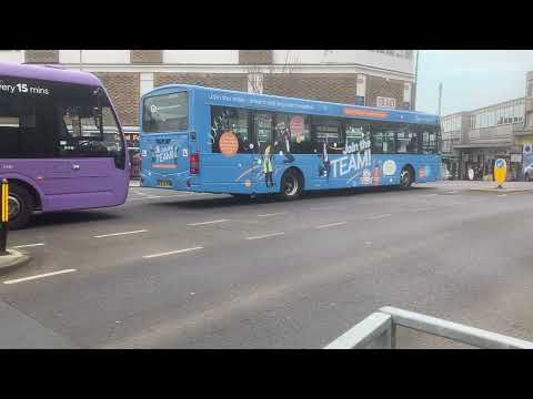 Go North East Driver Training bus and East Gateshead Orbit 52 at Gateshead Interchange