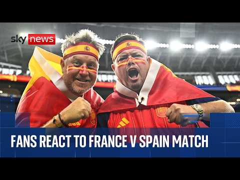 Spain fans celebrate win over France in World Cup semi-final