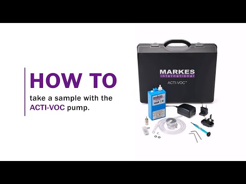 How to take a sample with the ACTI-VOC low-flow pump