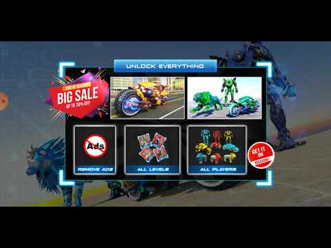 Lion Robot Transform Bike War : Moto Robot Games!PK GAMER