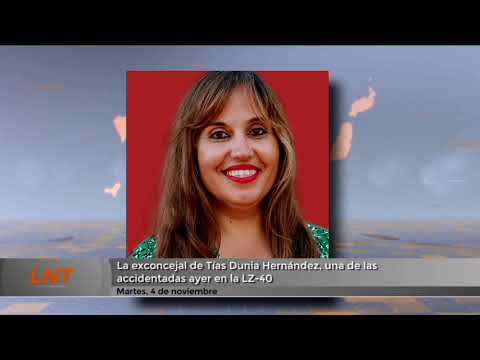 La exconcejala de Tías, Dunia Hernández, una de las accidentadas ayer en la LZ-40