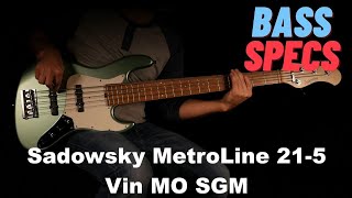 Video thumbnail for Sadowsky Metro­Line 21-Fret Vin­tage J/J Bass - Bass Specs by Bass Specs and Guitars Specs