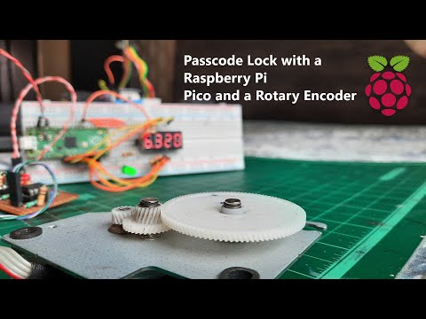 Stepper Motor Controlled Passcode Lock with LED Display | Raspberry Pi Pico Combination Lock