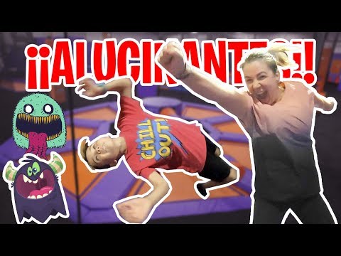 RETOS en EL PARQUE de TRAMPOLINES ¡¡SUPER SALTOS de MONSTRUOS!!