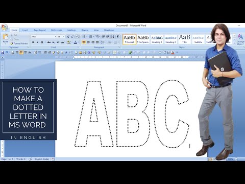 How to make a dotted letter in Microsoft word?