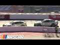 Contact! Kevin Harvick hits Corey LaJoie in Clash practice at the LA Coliseum