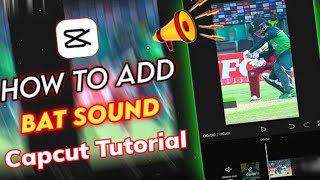 How to add Bat sound with cricket videos  Cricket 