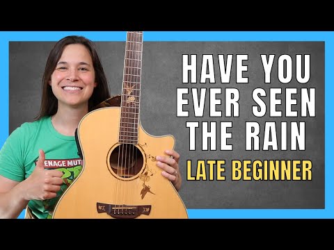 LEARN FUN STRUMS & WALKDOWNS - Have You Ever Seen The Rain Guitar Lesson