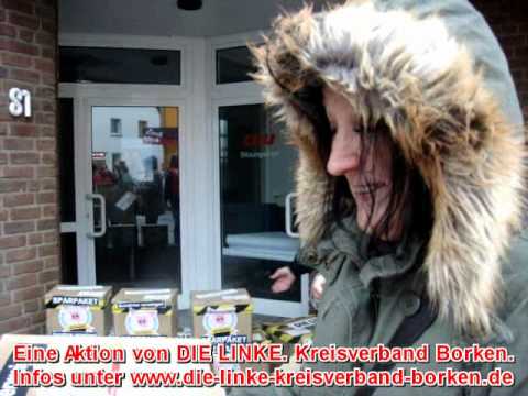 Gelungene Aktion gegen Sparschweinerei von Merkel & Co.