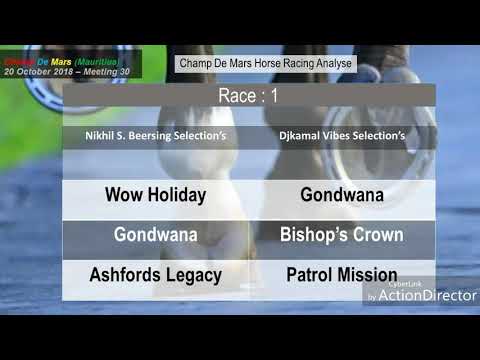 Champ De Mars Horse Racing Analyse (Meeting 30 - 20 October 2018)