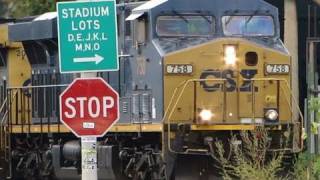 preview picture of video 'CSX 758 & 204 Past Ravens Football Stadium'