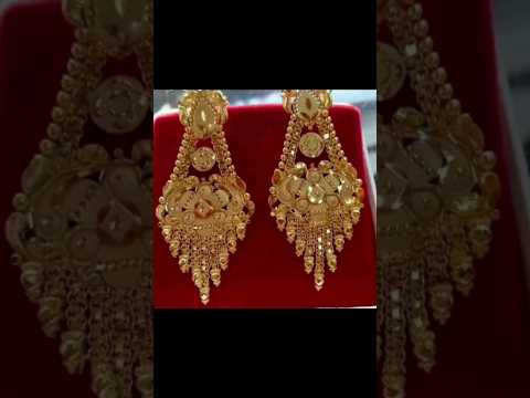 Latest gold Earrings design for bridal| gold earrings designs #shorts #youtubeshorts #earings#gold