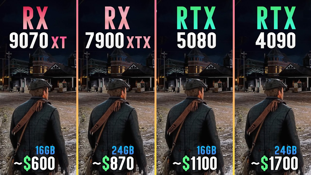 RX 9070 XT vs RX 7900 XTX vs RTX 5080 vs RTX 4090