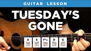 ? "Tuesday's Gone" acoustic guitar lesson w/ chords (Lynyrd Skynyrd)