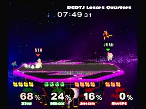 DGDTJ: Losers Quarters - Hungrybox/Zhu(Green) vs Jman/Swiftbass(Red)