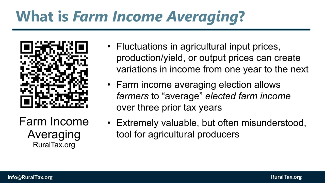 Understanding Farm Income Averaging (Schedule J)