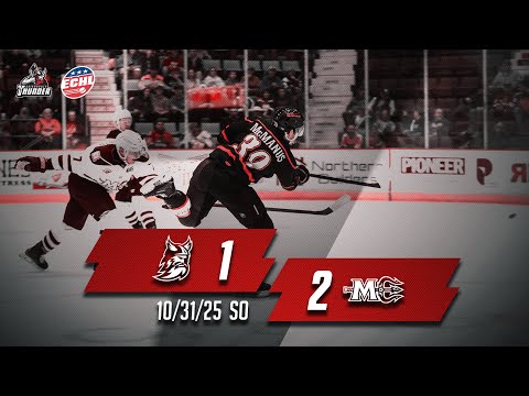 10/31/25 Highlights Maine Mariners 2 - Adirondack Thunder 1 (SO)