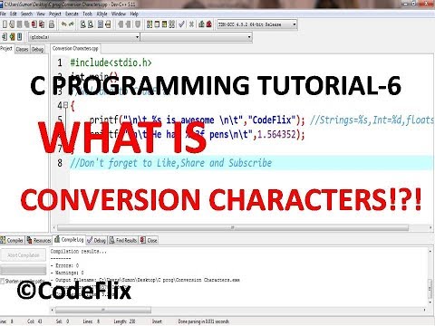 C  Programming Tutorial-6- What is Conversion Characters